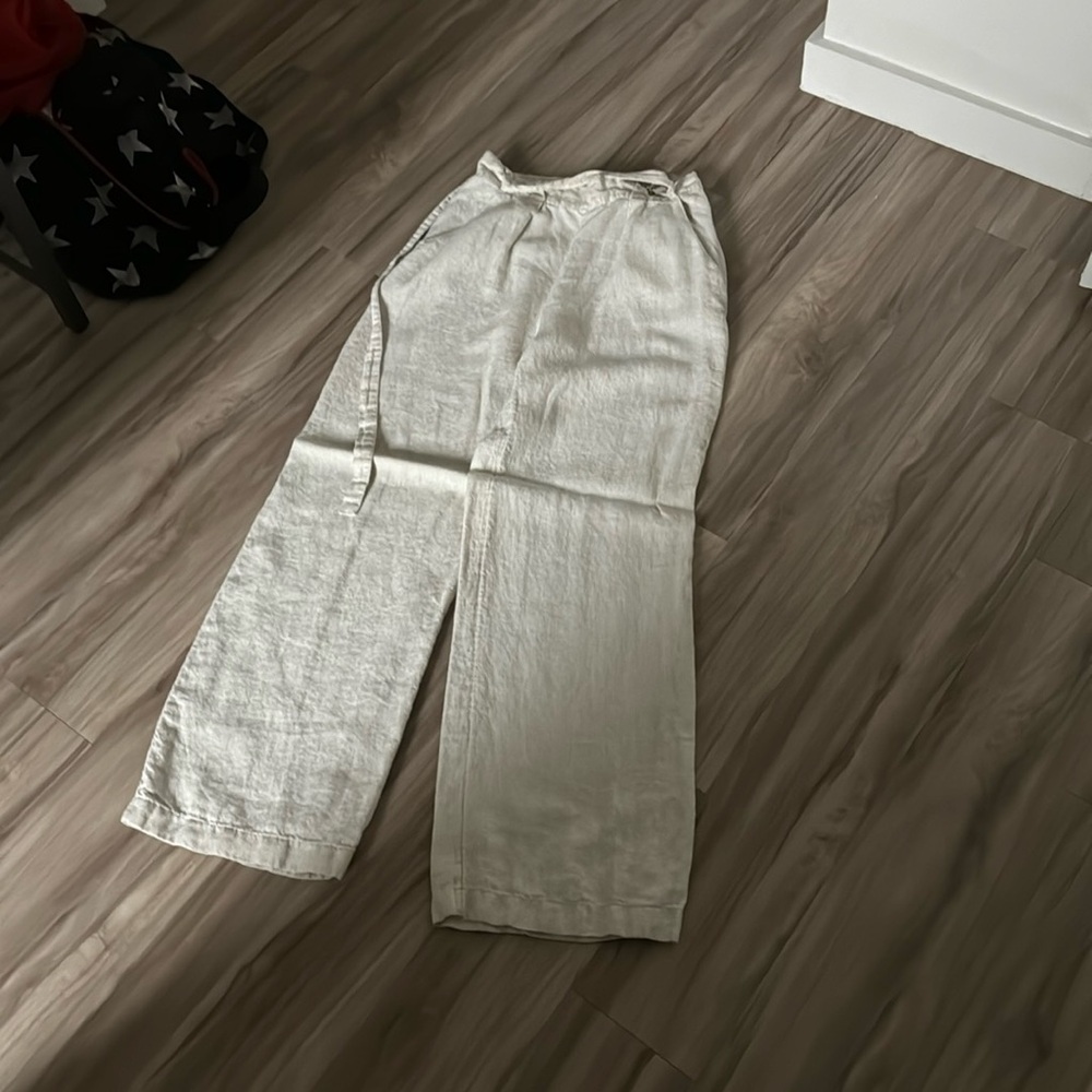 linen pants with belt